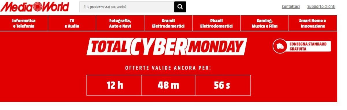 Cyber Monday 2017 MediaWorld: Ecco tutte le offerte più interessanti - 