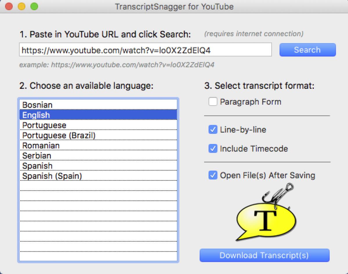 Scaricare trascrizioni dei video YouTube in qualsiasi lingua - 
