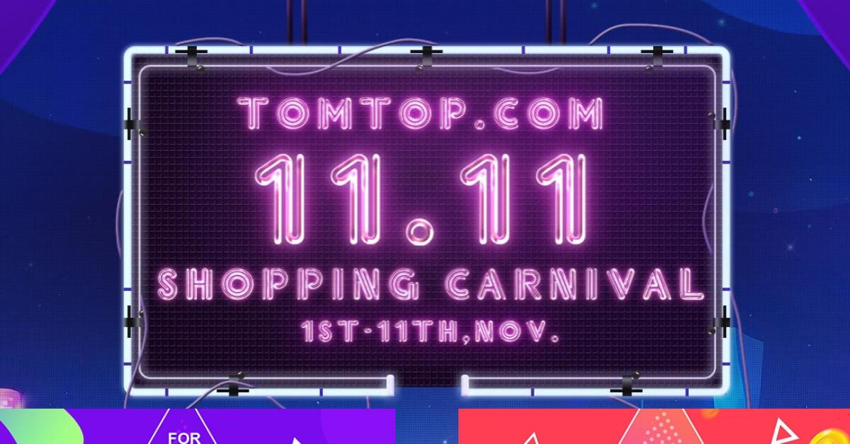 Offerte TomTop 11.11 Shopping Carnival con tanti prodotti scontati fino all'11 novembre - 