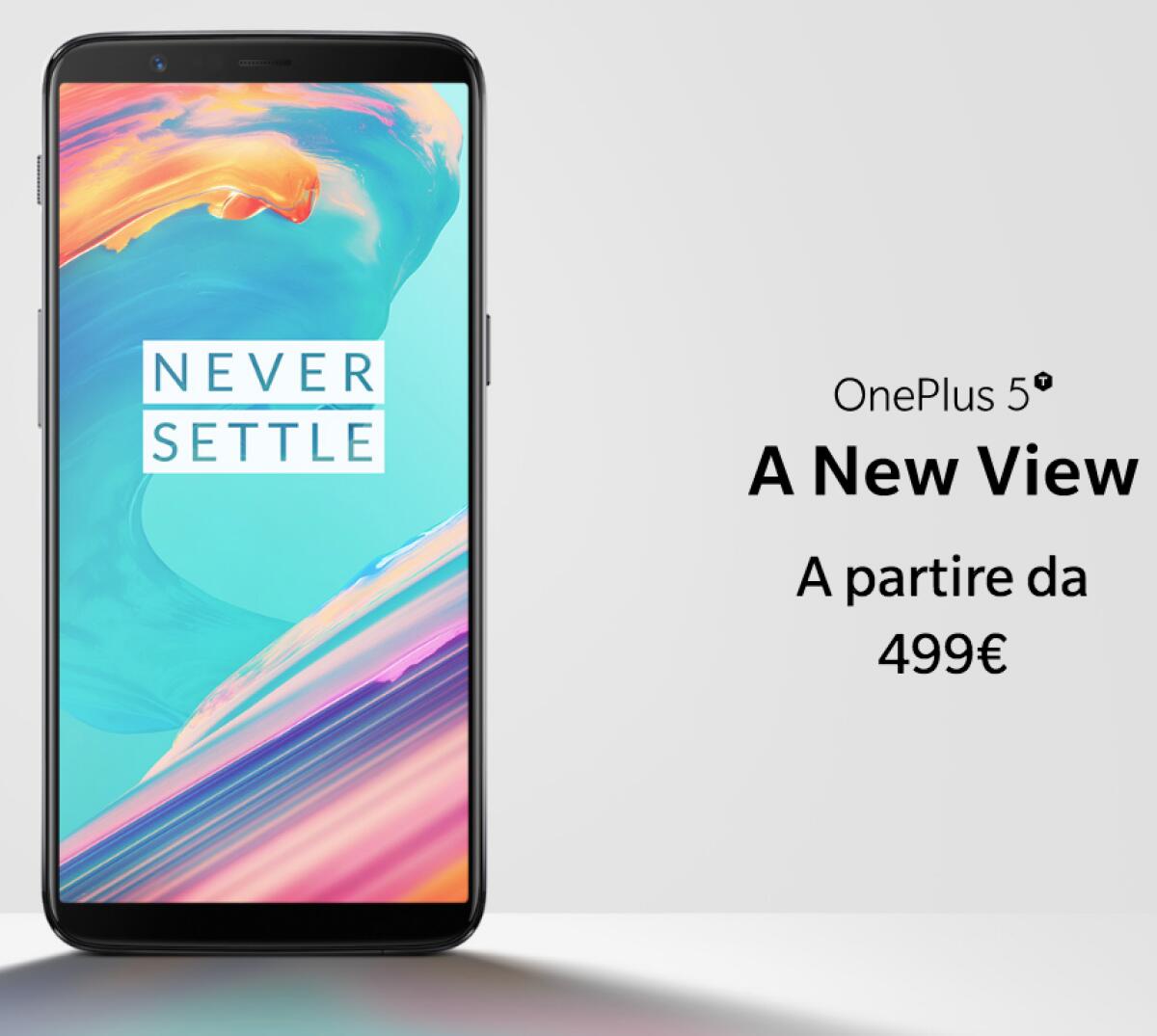 OnePlus 5T disponibile all’acquisto | Sconto 20 € sugli accessori - 