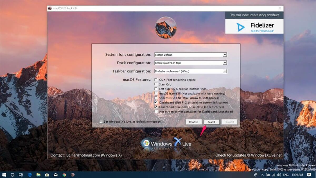 Trasforma Windows 10 in macOS In Un Click - 