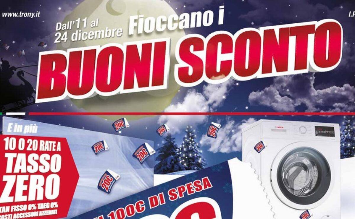 Da Trony Fioccano i buoni sconto: 20 euro ogni 100 euro spesi - 