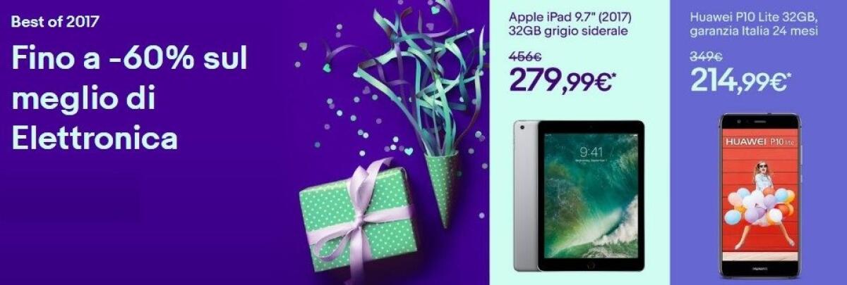 Il meglio del 2017 in sconto fino al 60% su eBay - 