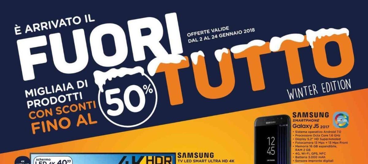Ecco il FUORITUTTO di Unieuro valido fino al 24 Gennaio 2018 - 