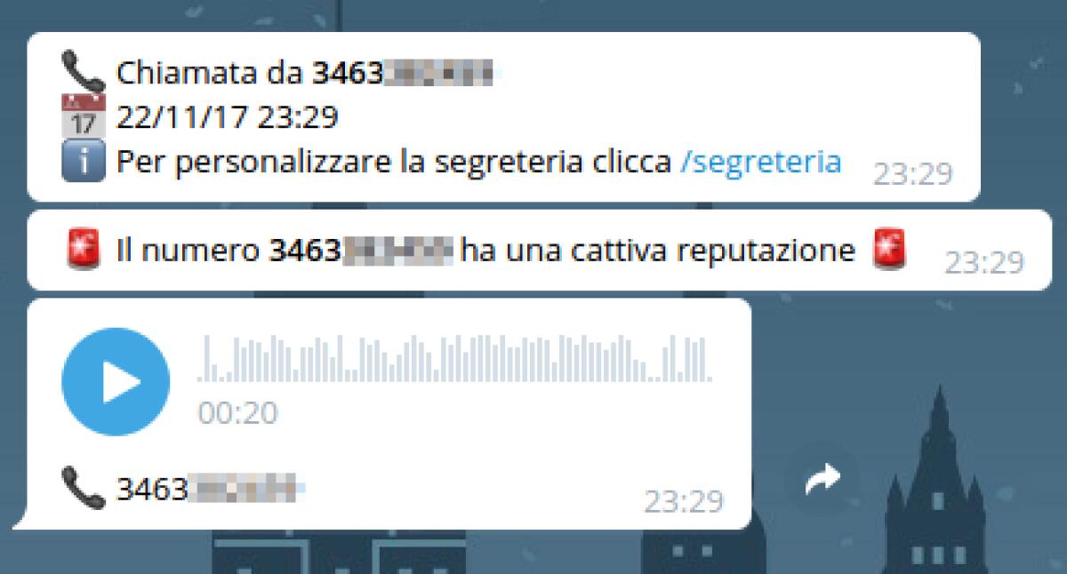 Ti Ho Cercato E Segreteria Gratis Con FreeSegreteriaBot Per Telegram - 