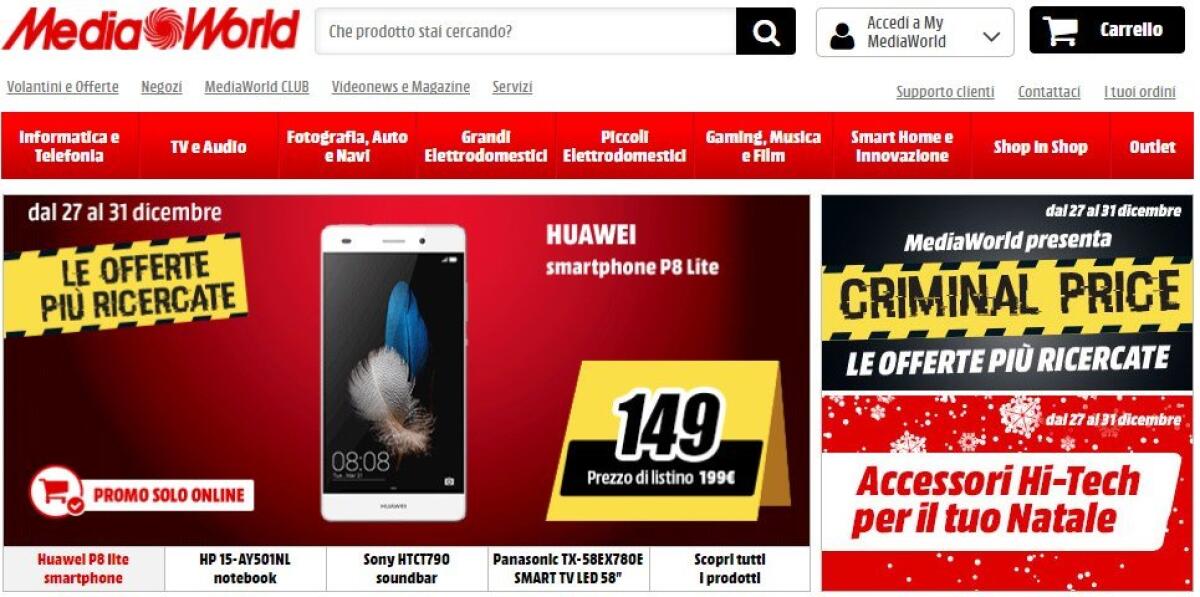MediaWorld Criminal Price 1-7 Gennaio 2018: Le offerte più ricercate in super sconto - 