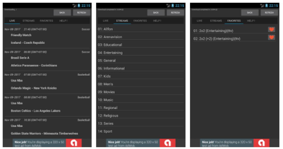 Calcio Streaming Android Con Sport Schedule TV - 