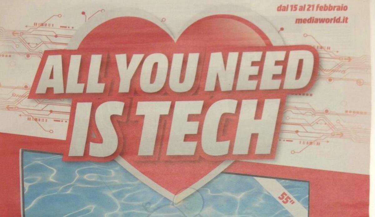 Volantino MediaWorld 15-21 Febbraio 2018 con All You Need Is Tech - 