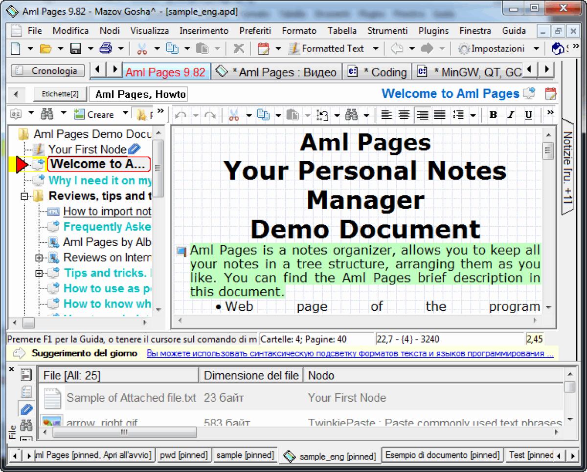 Spettacolare organizzatore di Appunti per Windows - 
