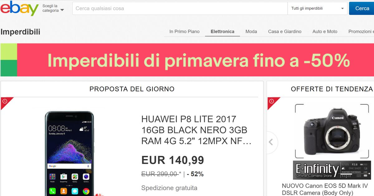 Ecco gli Imperdibili di Primavera di eBay: Sconti fino al 50% - 