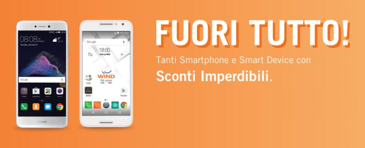 Wind Fuori Tutto: Smartphone ed accessori scontati e a rate - 