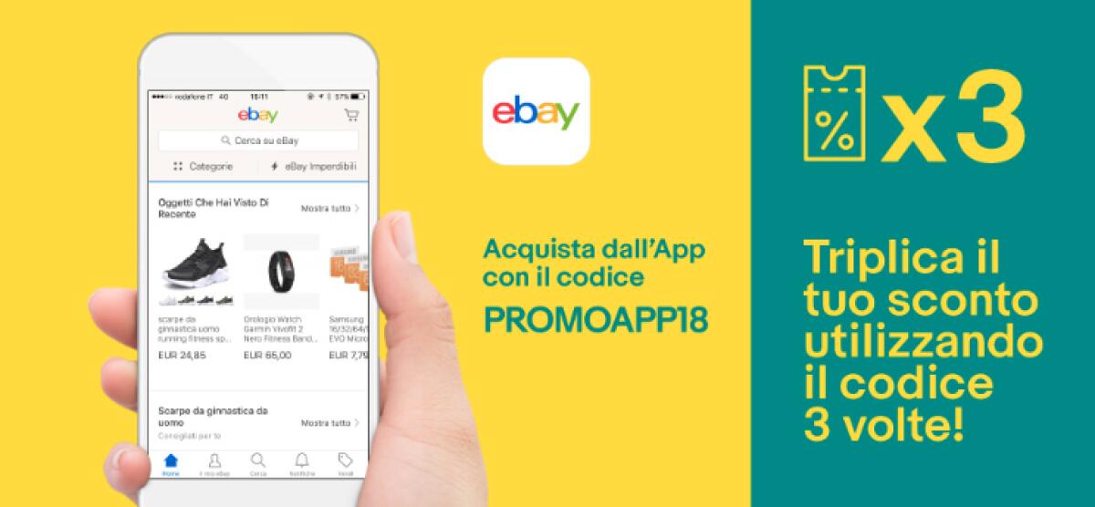 Incredibile sconto del 10% su tutto il catalogo eBay fino al 2 Maggio con questo codice sconto - 