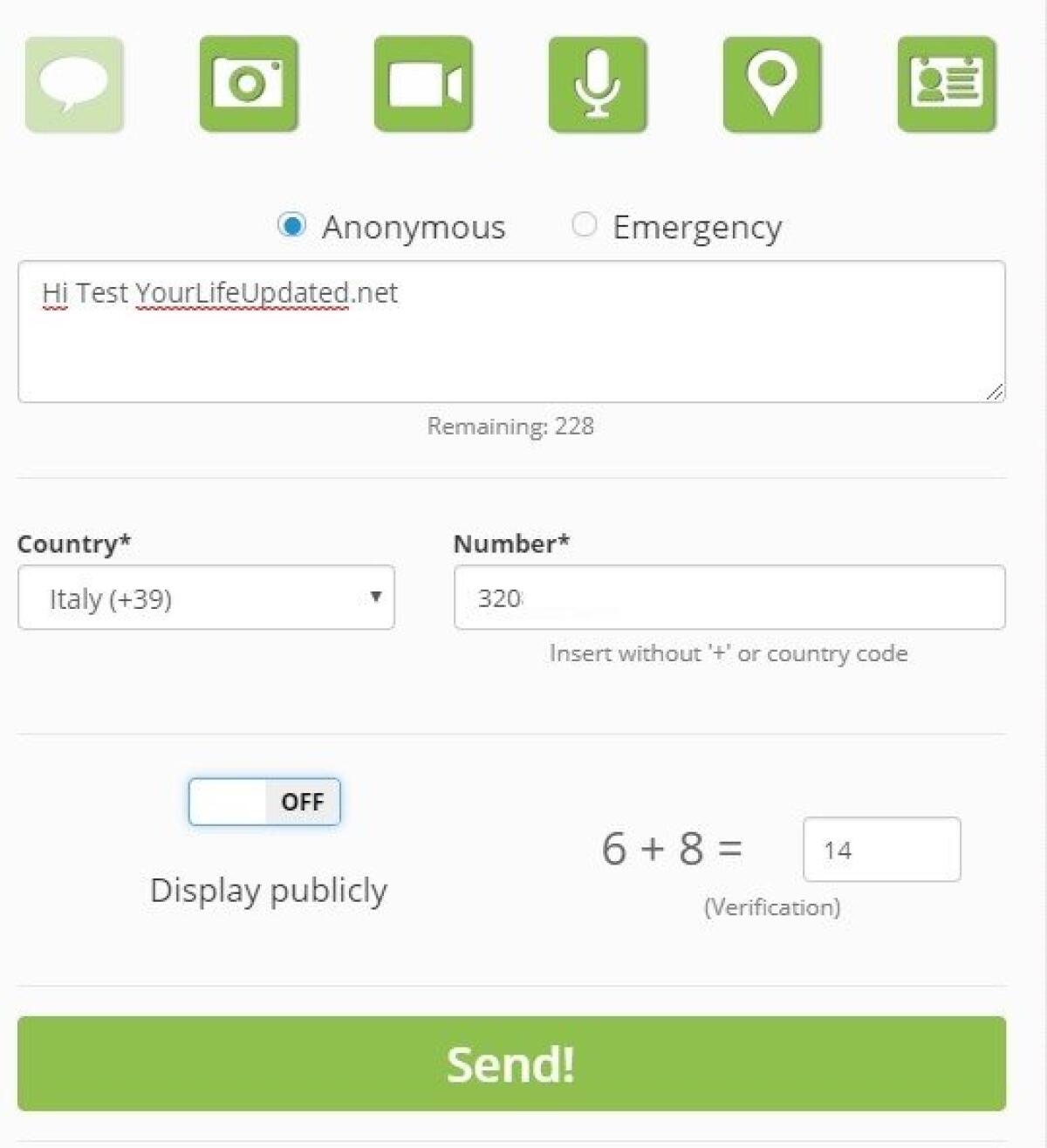 Si possono Inviare messaggi Anonimi su WhatsApp? SI - 