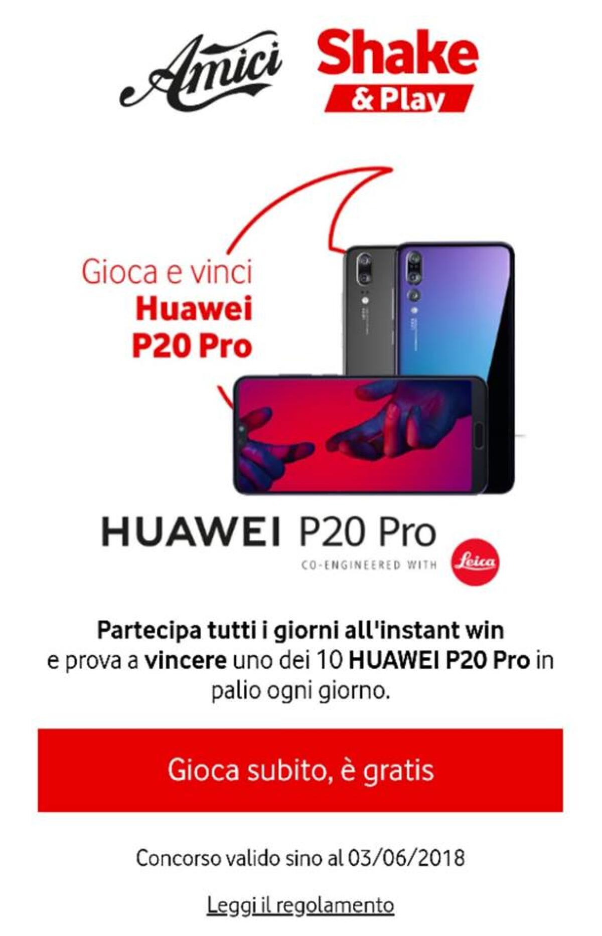 Prova A Vincere Huawei P20 Pro Con “Shake & Play” Di Vodafone! - 
