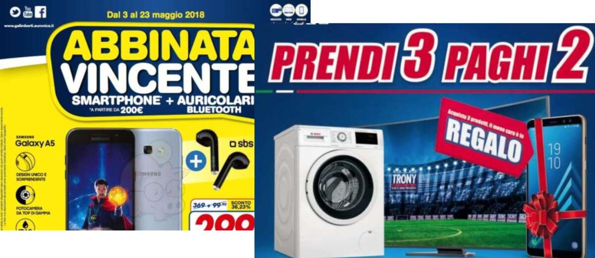 Volantini Trony ed Euronics: 100 euro di sconto e Galaxy S9 in regalo - 