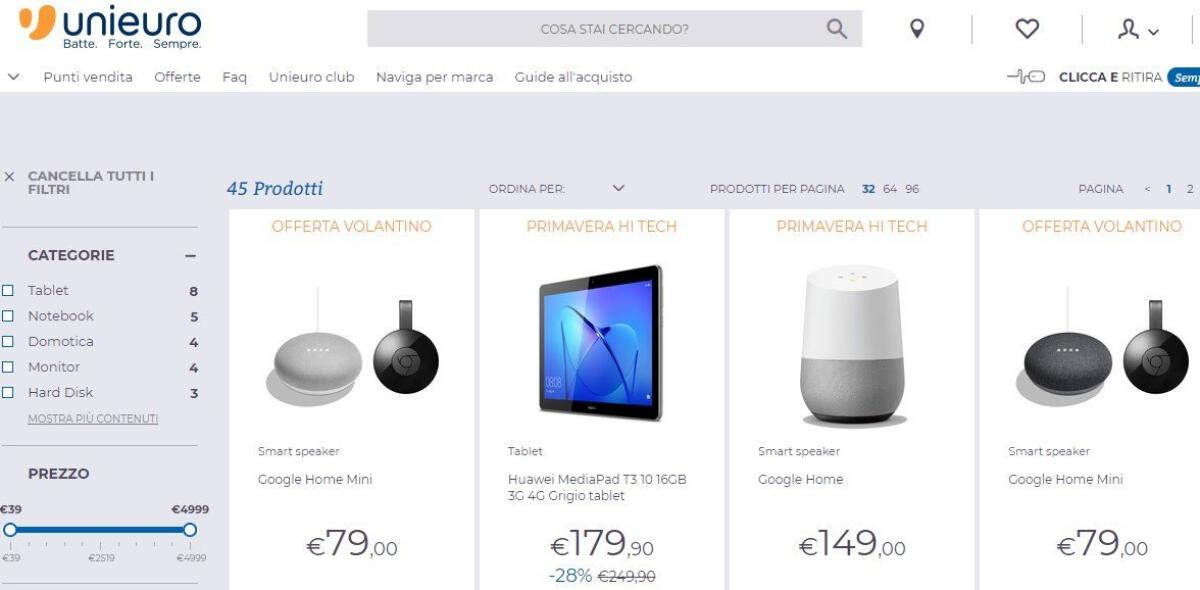 Unieuro Primavera Hi-Tech: Tanti prodotti scontati fino al 3 Giugno - 