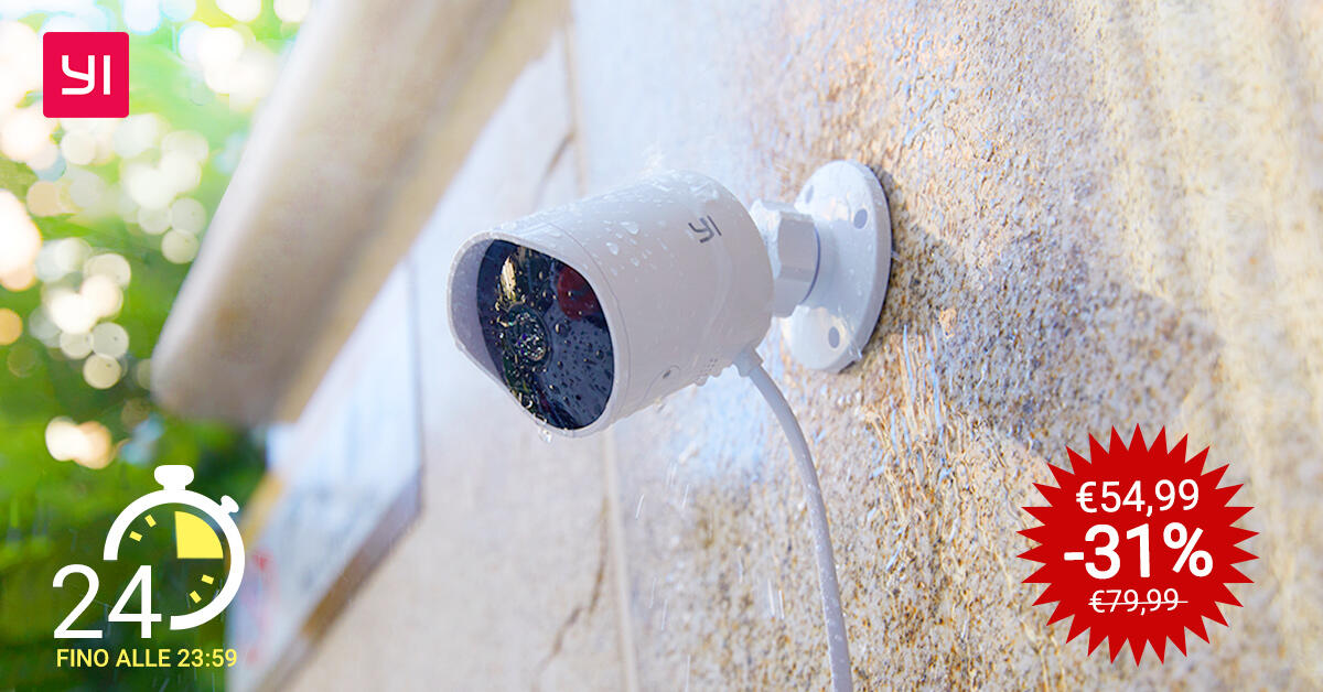 4 IP CAM Yi per la Sicurezza della vostra casa scontate solo per 24 ore - 