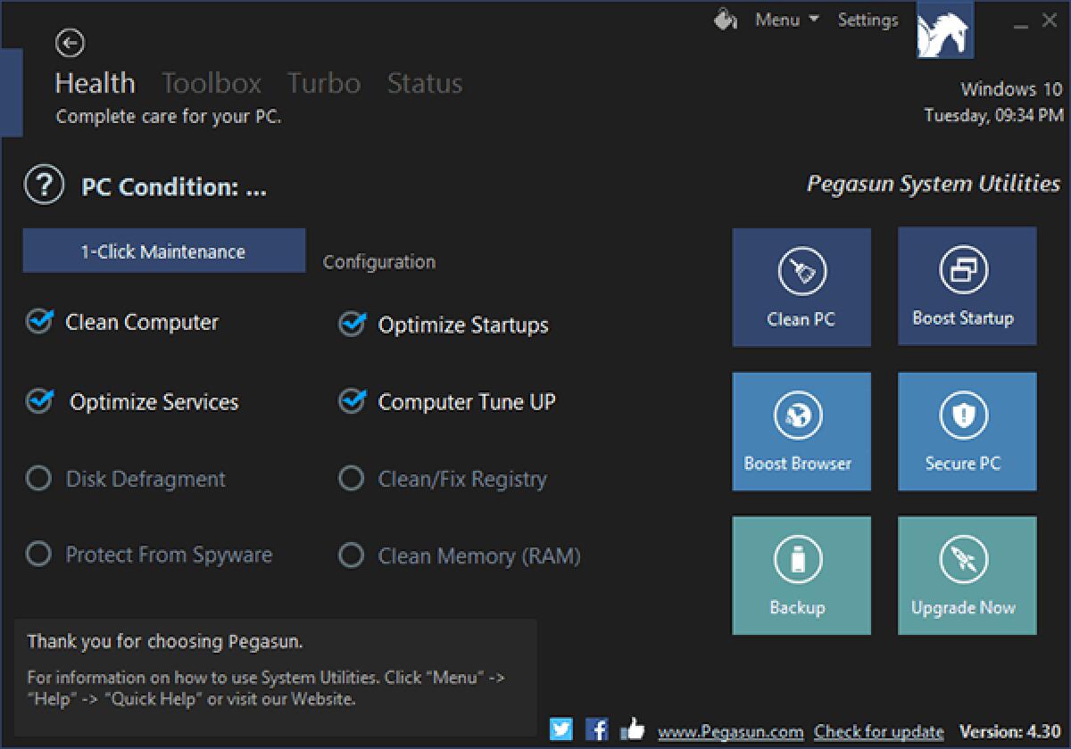 Velocizza il tuo PC come non mai con Pegasun System Utilities - 