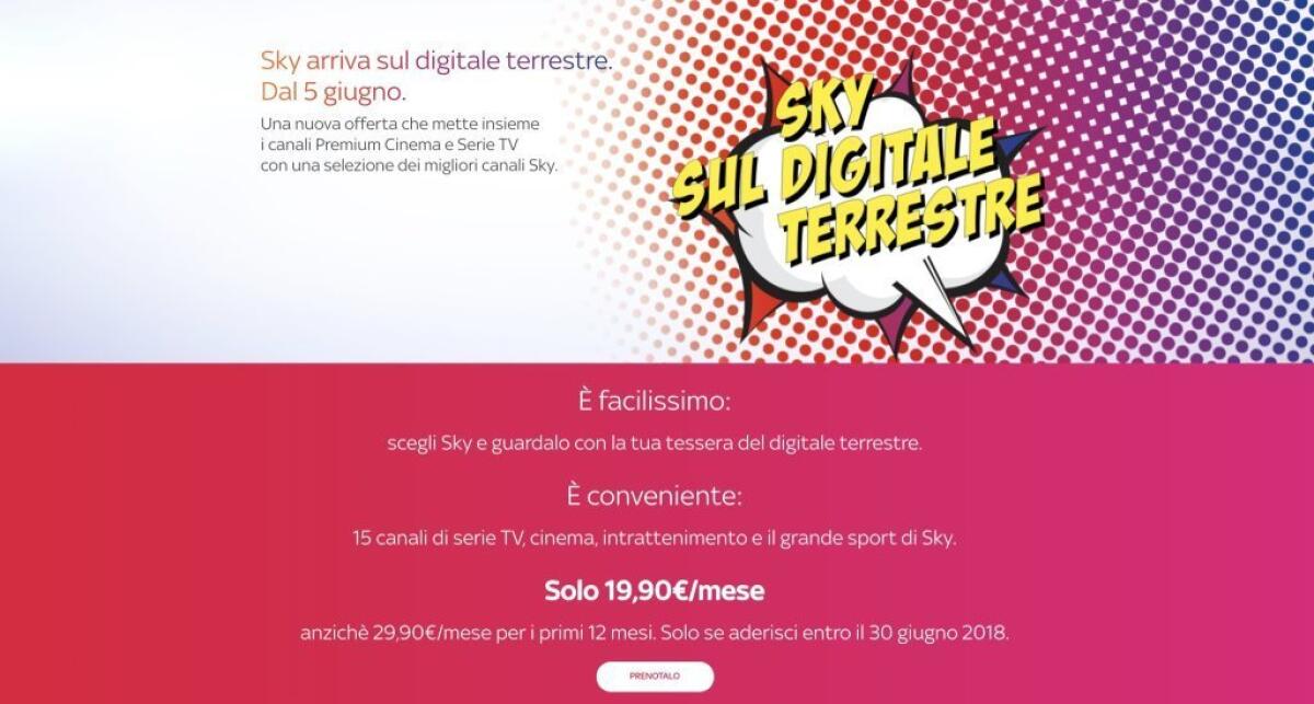 Quali Canali SKY arriveranno sul Digitale Terrestre dal 5 Giugno? - 