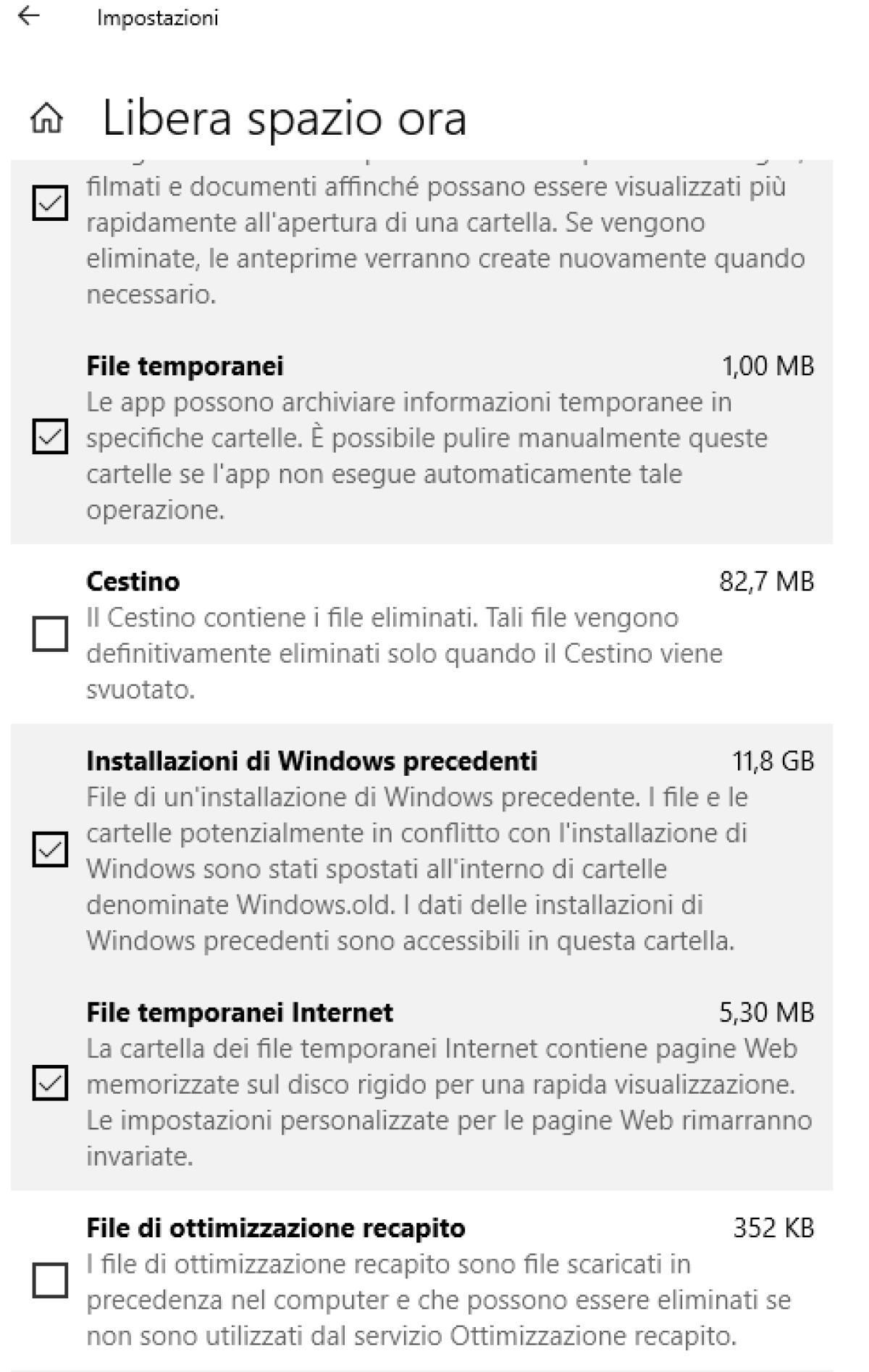 Spazio su disco insufficiente dopo aggiornamento Windows 10: Come risolvere - 