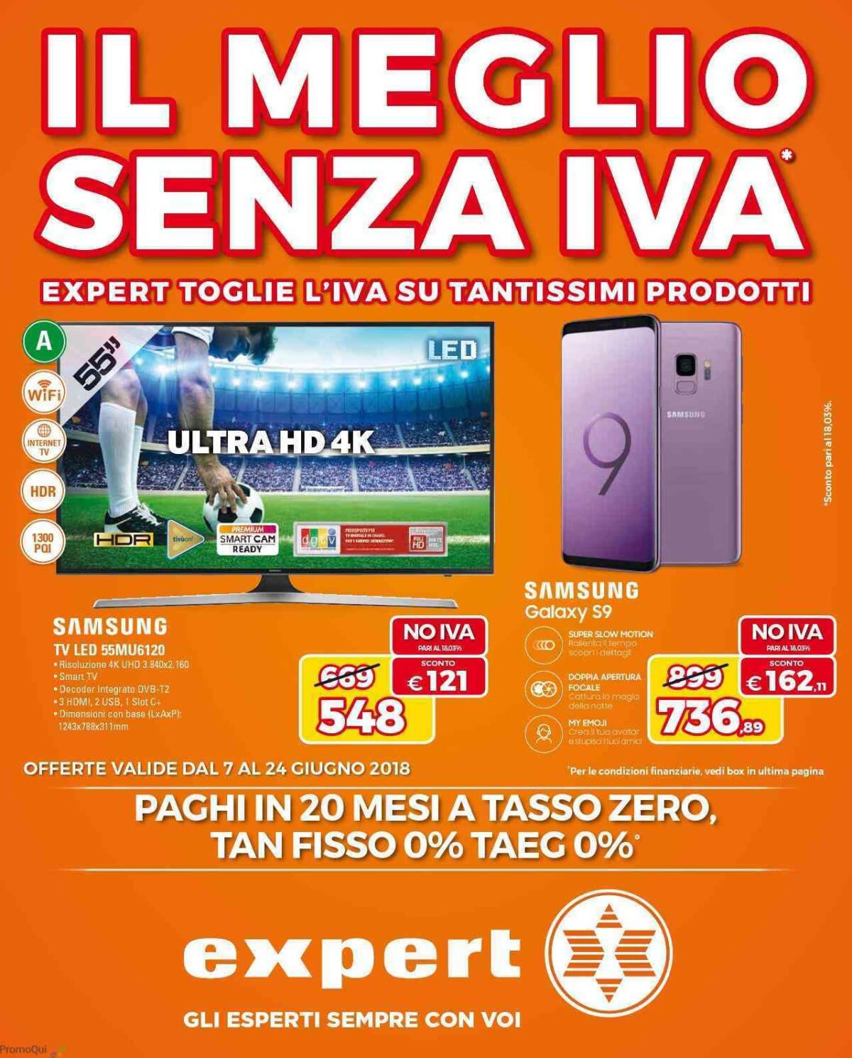 Incredibile Volantino NO IVA da EXPERT 7-24 Giugno 2018 - 