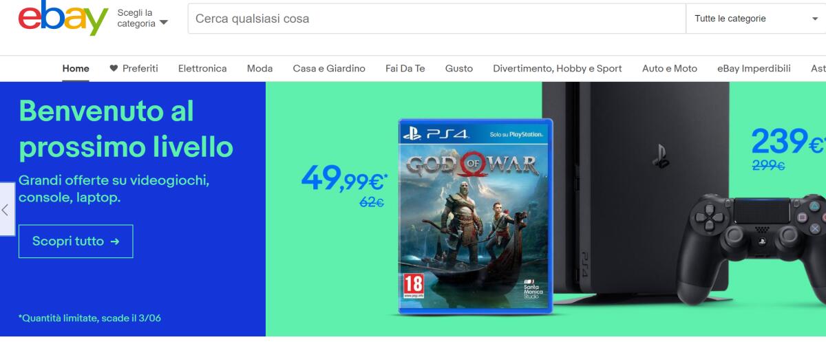 Su eBay è tempo di Sconti IMPERDIBILI [Giugno 2018] - 