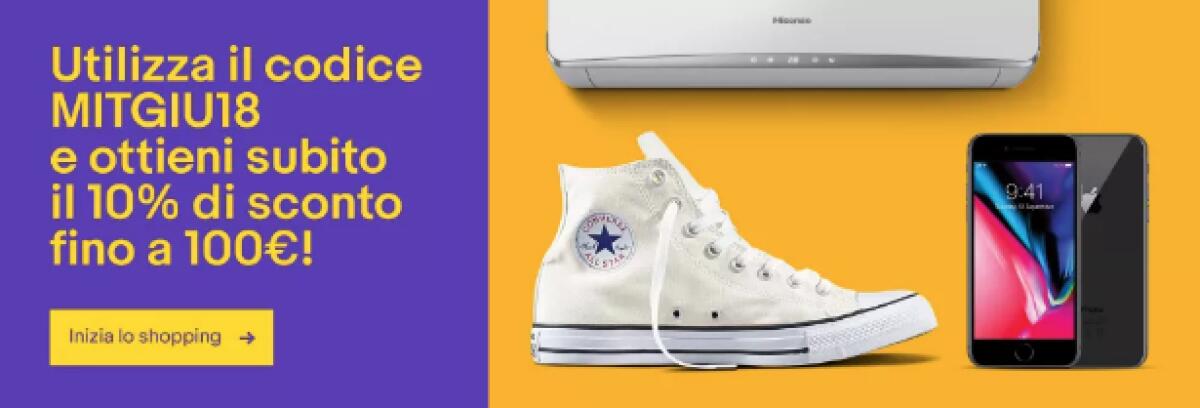 eBay Sconto 10% Su Tutto Il Catalogo Fino Al 13 Giugno - 