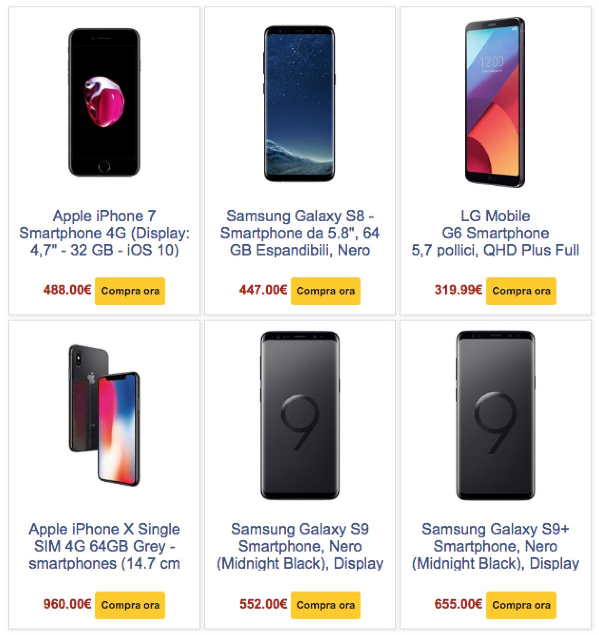 iPhone X, iPhone 7, Galaxy S8, S9, S9 Plus In Offerta Su Amazon OGGI! - 