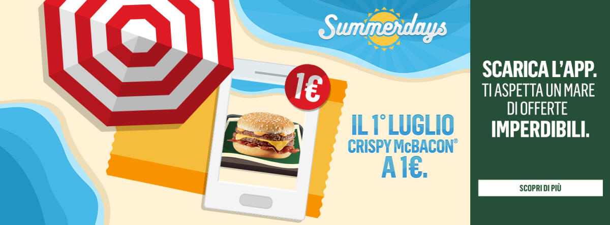 McDonald’s Summerdays 2018 Dal 1° Luglio: Ecco Le Offerte - 