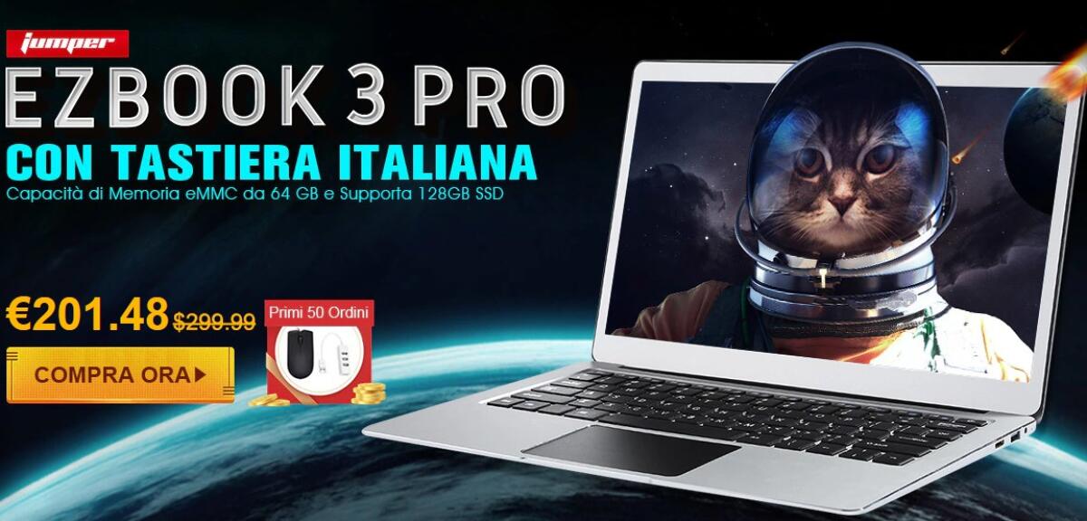 Jumper EZBOOK 3 PRO in super offerta a 200 euro: Clone del MacBook Air in sconto - 