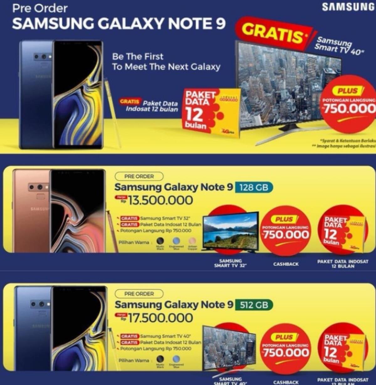 Ecco i prezzi ufficiali del Samsung Galaxy Note 9: 128GB e 512GB - 