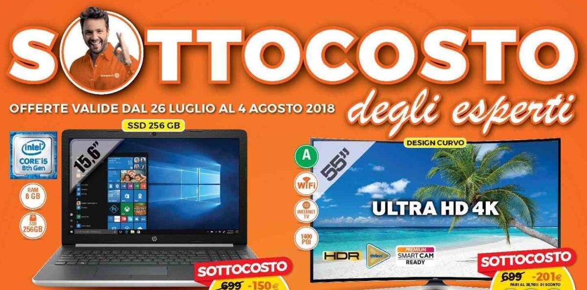Arriva il SOTTOCOSTO degli Esperti da EXPERT fino al 4 agosto 2018 - 