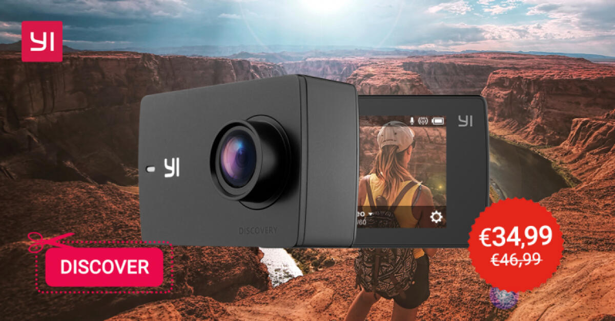 YI Discovery, Action Cam 4K WiFi Economica In Offerta A Solo 34 € | COUPON - 
