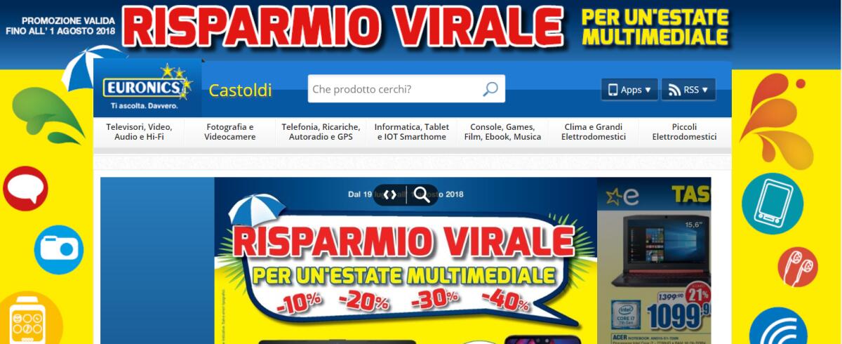 Volantino EURONICS con il RISPARMIO VIRALE [Agosto 2018] - 