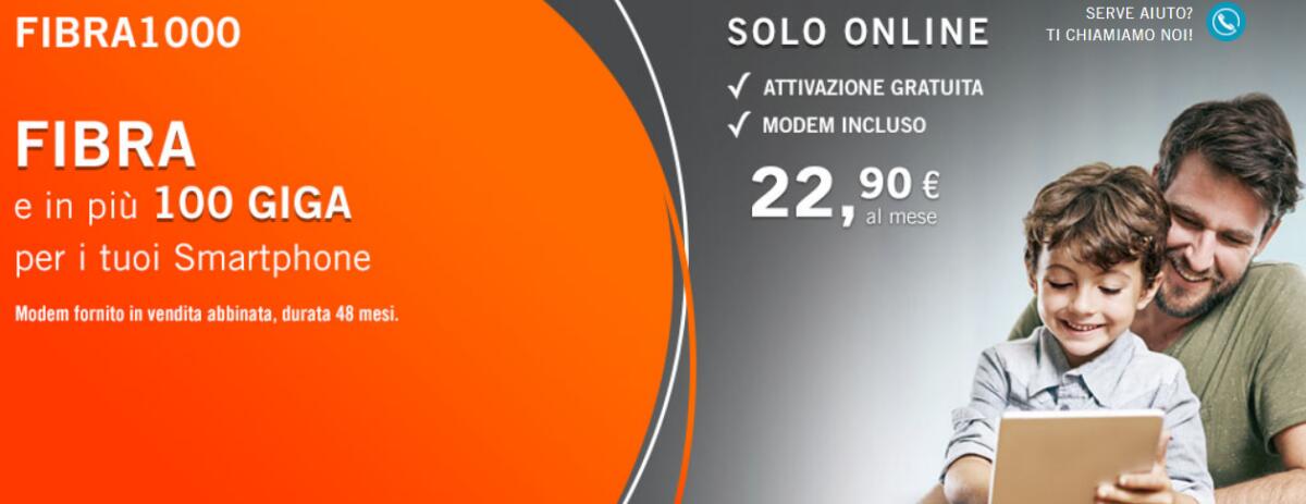 Wind Home: Fibra 1000 Mega e SIM con 100GB da 19,90€ - 