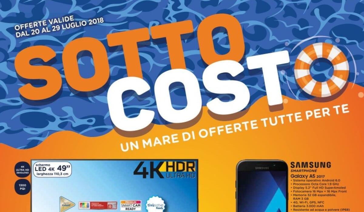 SOTTOCOSTO Estivo con un Mare di Offerte da UNIEURO [20-29 luglio 2018] - 
