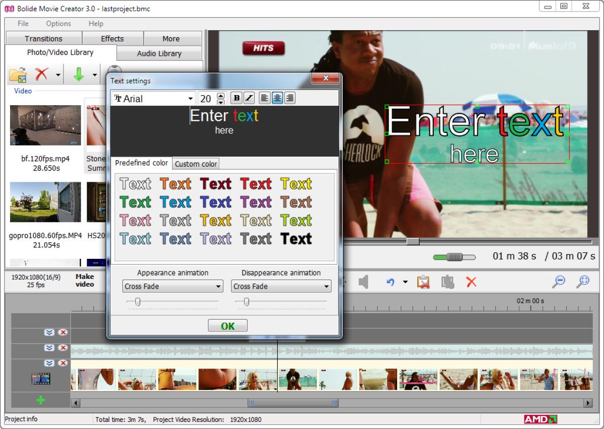 Bolide Movie Creator è un video editor HD facile da utilizzare per Windows - 