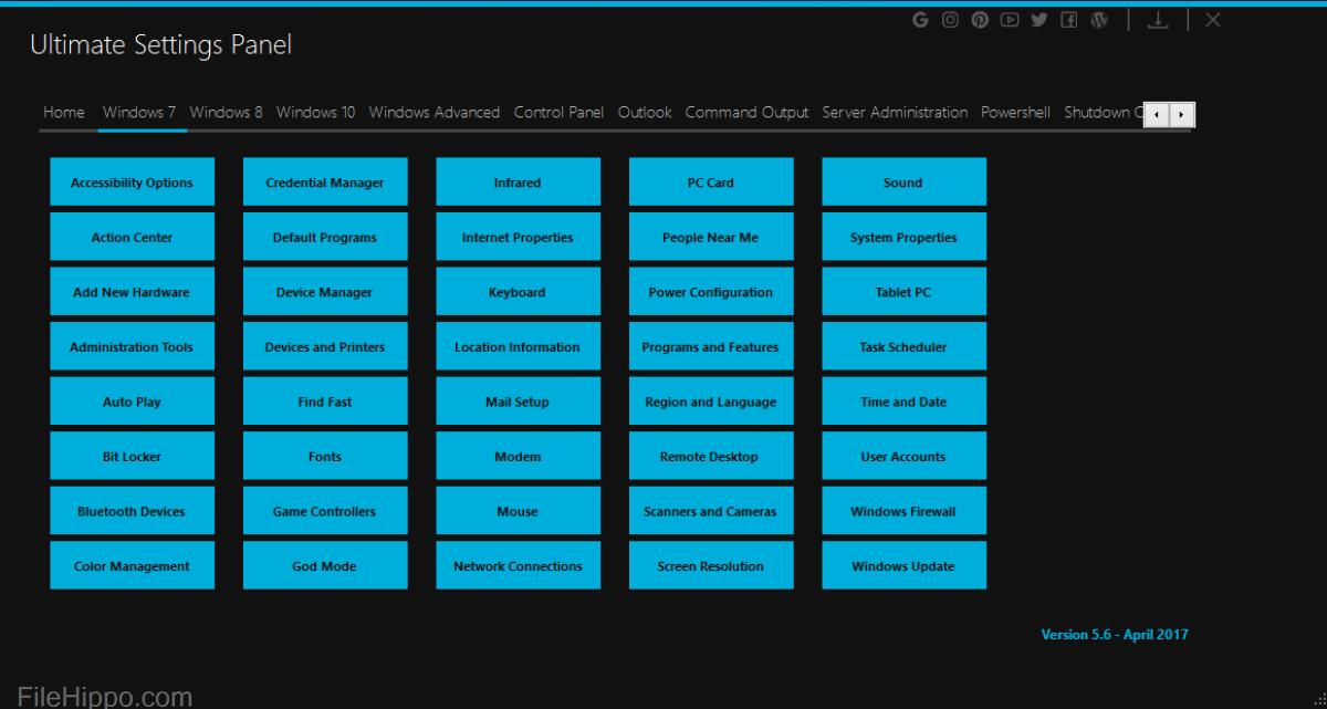 Trovare le Funzioni Nascoste di Windows con Ultimate Settings Panel - 