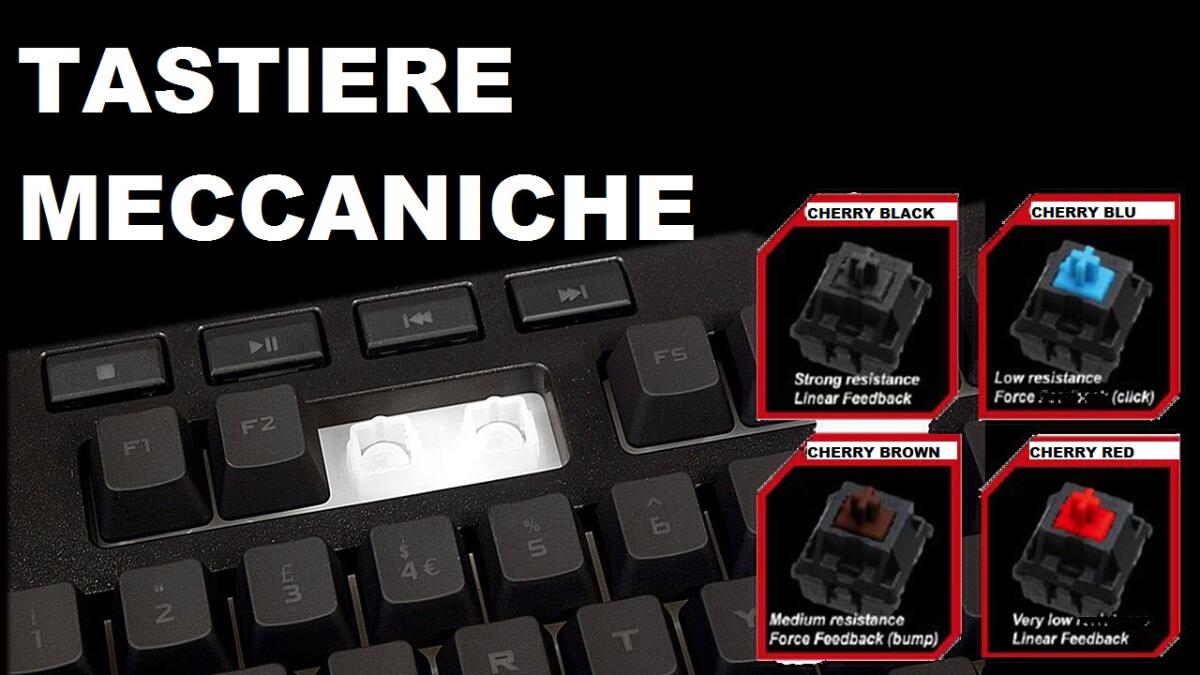Tastiere Meccaniche: Significato e Differenze Switch Cherry Black/Blu/Brown/Red - 