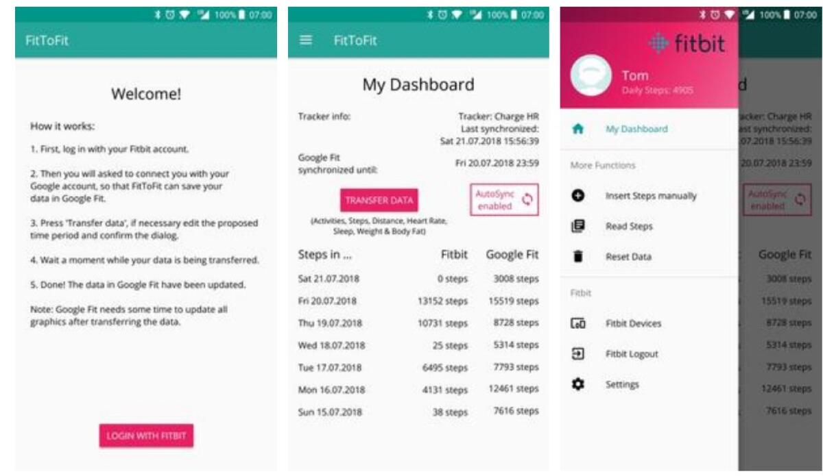 FitToFit trasferisce dati da Fitbit a Google Fit su Android - 