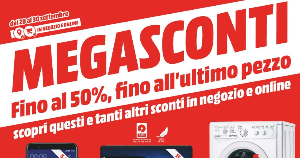 Nell'ultimo volantino di MediaWorld ci sono i MEGASCONTI - 