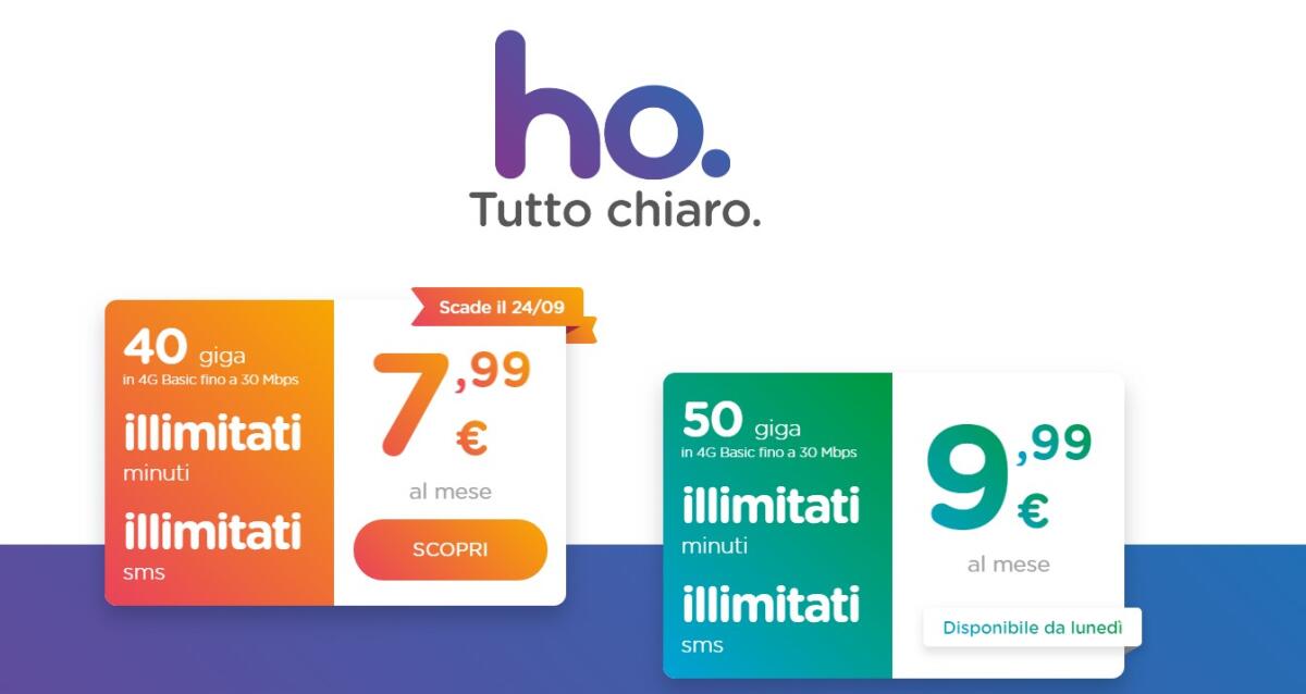 Nuova tariffa Ho. Mobile: 50GB e tutto illimitato a meno di 10 euro - 