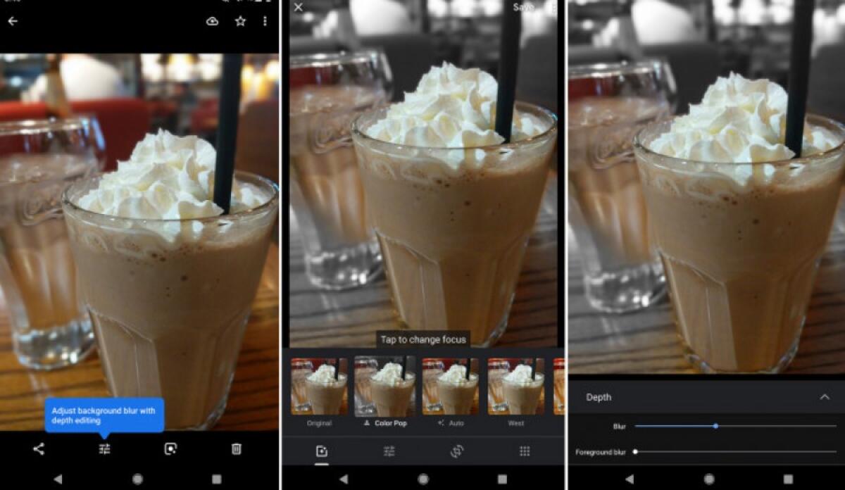 Google Foto aggiunge l'effetto Sfocato e sfondo in Bianco e Nero - 