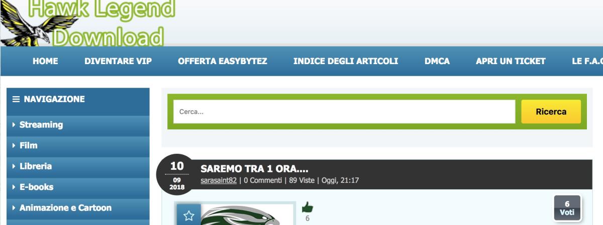 Hawklegend.org Diventa Oasivip.com E Cambia Dominio - 
