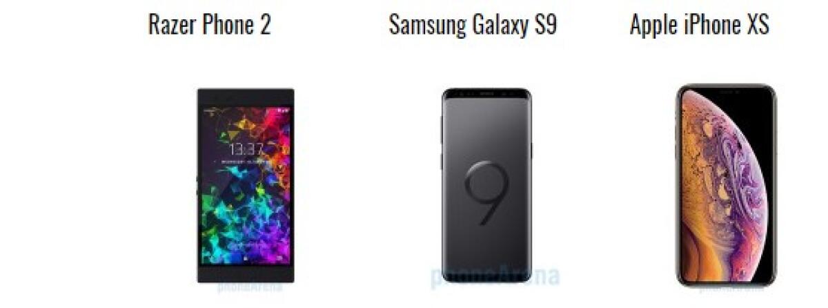 Razer Phone 2 vs Samsung Galaxy S9 vs Apple iPhone XS: Il confronto - 