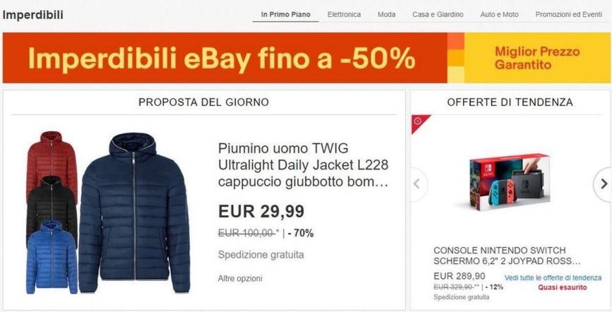 IMPERDIBILI eBay: Ecco Gli Sconti Dal 12 Ottobre - 