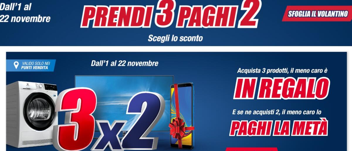 Volantino Trony PRENDI 3 PAGHI 2 [1-22 novembre 2018] - 