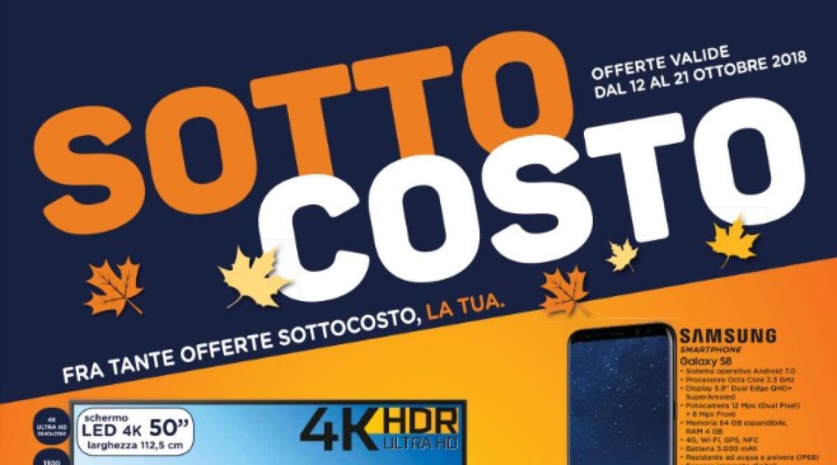 Volantino Unieuro SOTTOCOSTO 12-21 ottobre 2018 - 