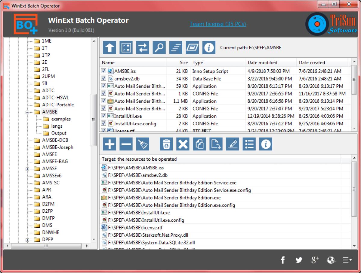 Rinomina, Copia e Trasferisci file e cartelle in modo massivo - 