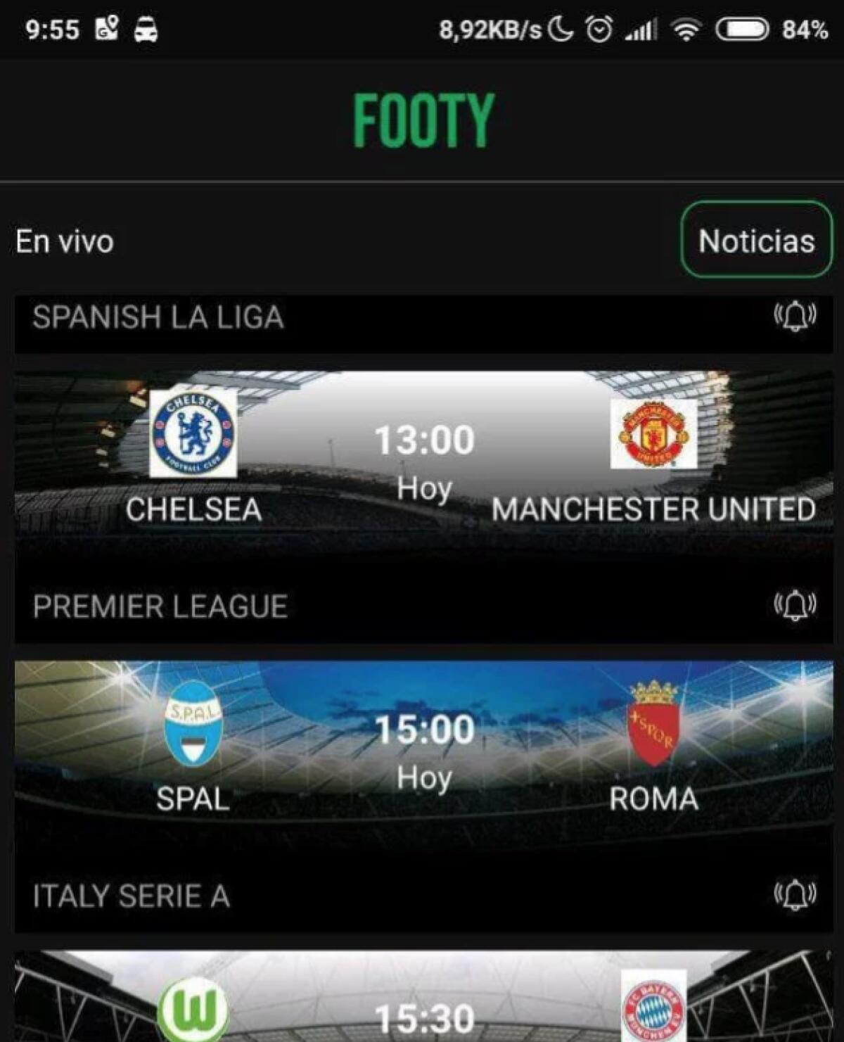 Guarda Partite In Streaming Su Android Con Footy - 